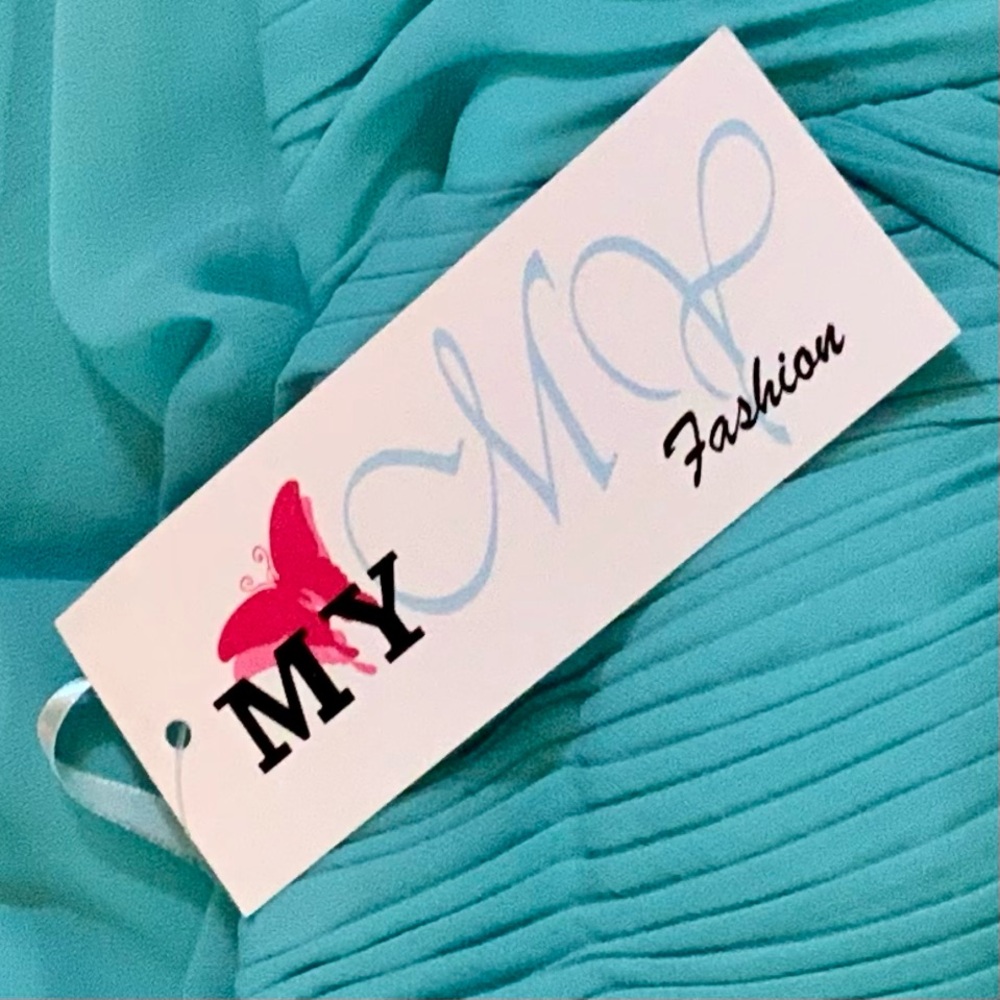 NWT Elegant Aqua Formal Dress by MY Fashion - Picture 7 of 10